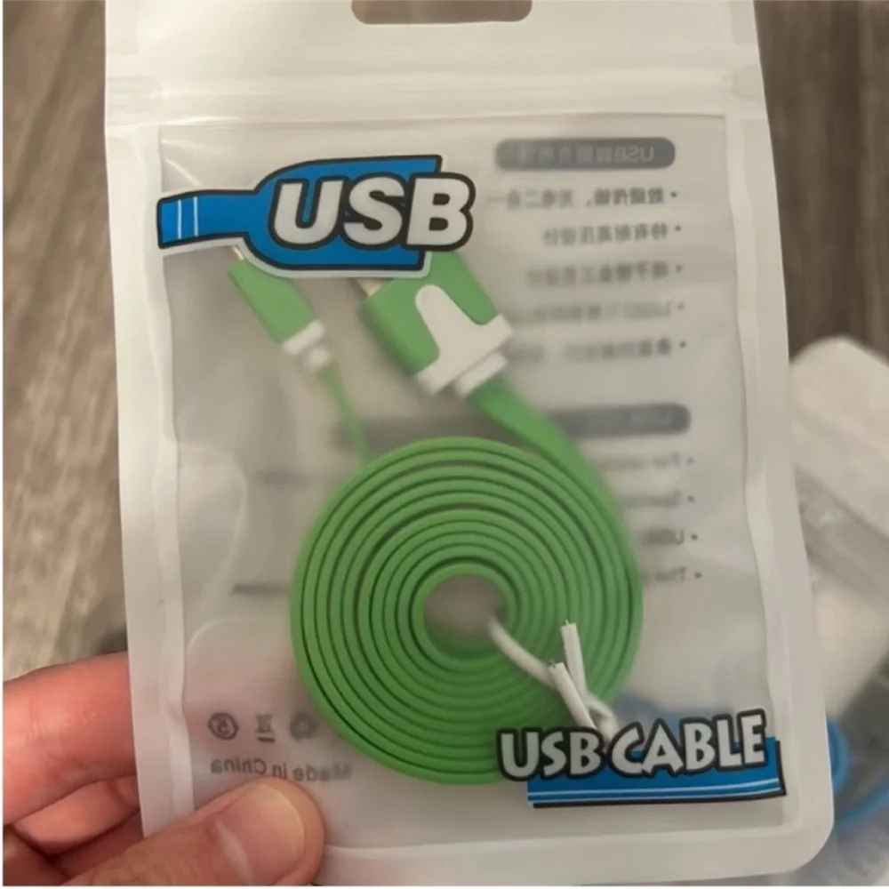 Bundle of flat noodle usb data Sync charger Cable